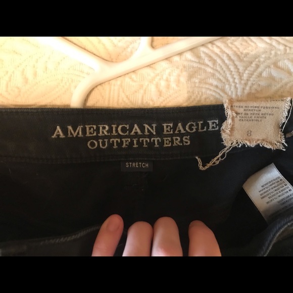 American Eagle Black Distressed Cut-Offs - Picture 3 of 4